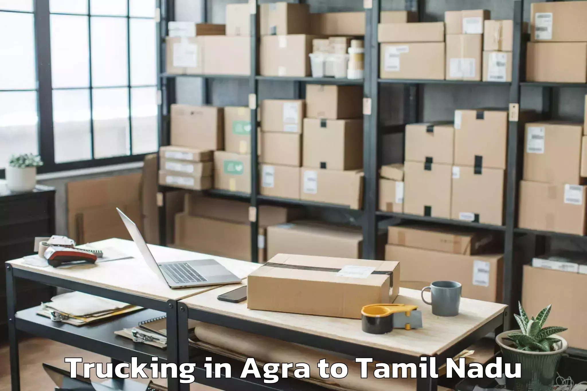 Leading Agra to Omalur Trucking Provider